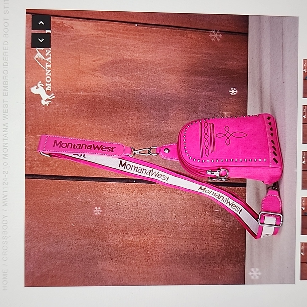 NWT!! Montana West Boot Stitch Sling 🎒 bag pink 💗 or turquoise 💚 - Picture 3 of 10